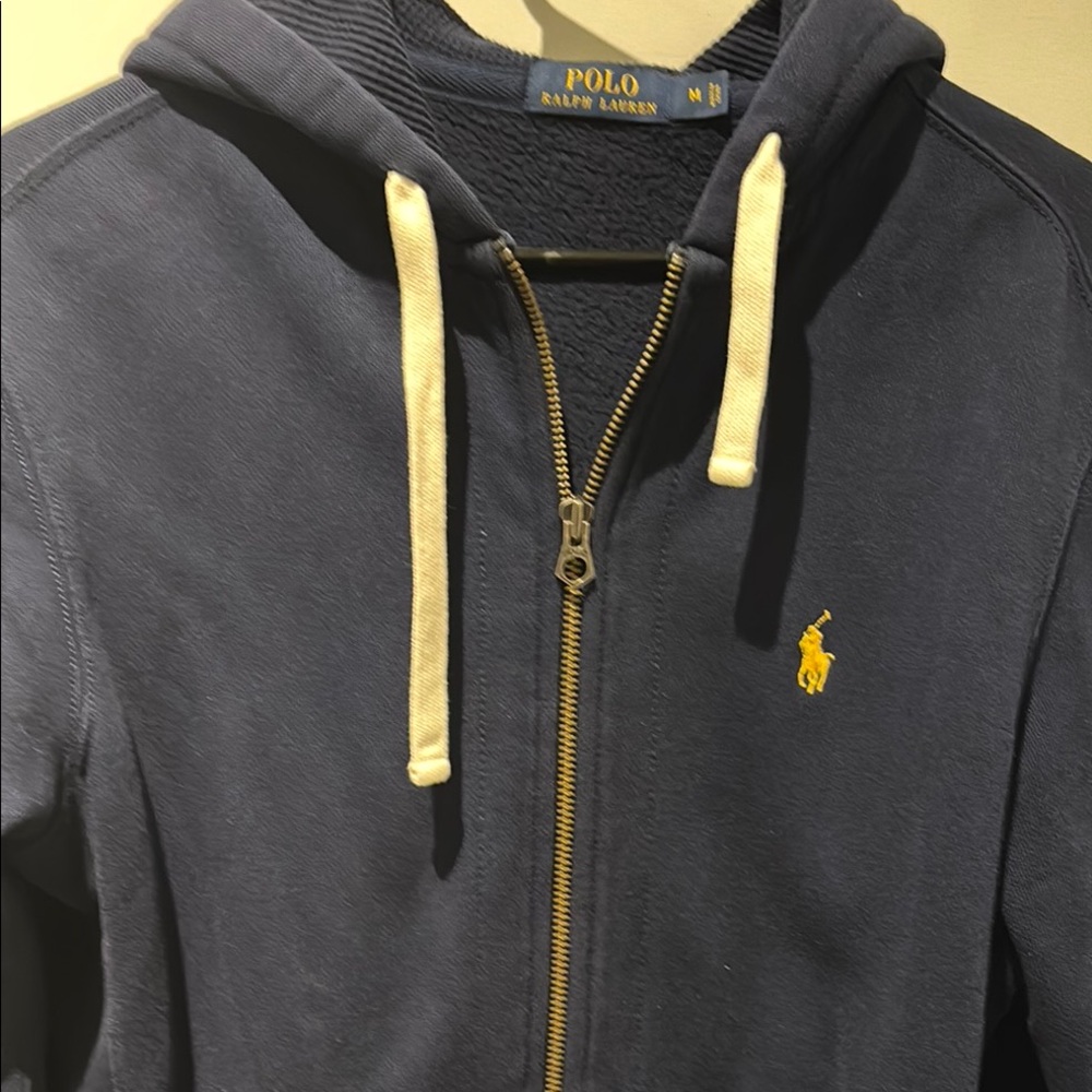 Polo by Ralph Lauren Blue and Yellow Zip Up Sweater